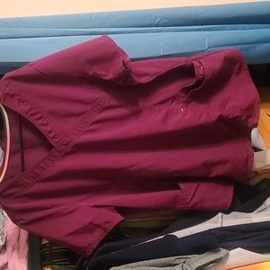 Burgundy scrub top